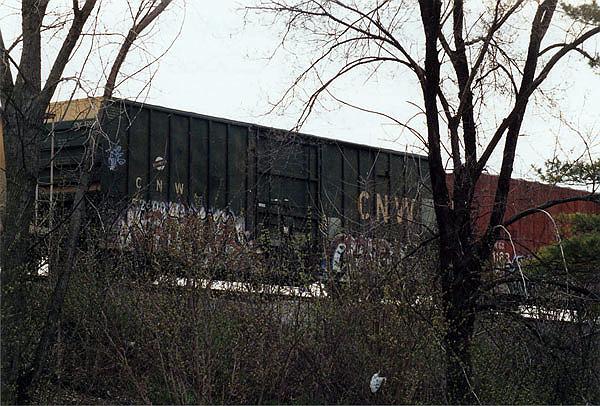146.jpg - May 2009 - A C&NW hopper car billed to the Salt Company on the Kenosha Elevation, Track 9.