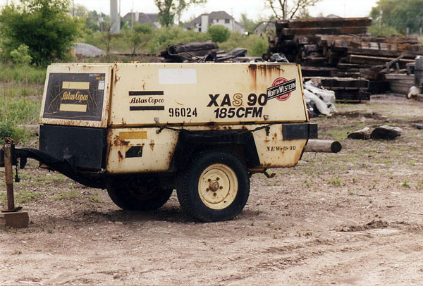 117.jpg - A compressor still marked C&NW, Boone, Iowa, June 2008.