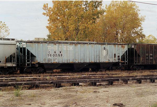 126.jpg - A double header!  Originally a CRIP hopper, relettered C&NWat Jones Island, Milwaukee, WI in October 2008.
