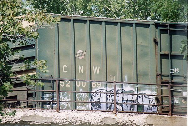 157.jpg - C&NW Box Car 520069 on the Kenosha elevation, Track 8, September 2009.