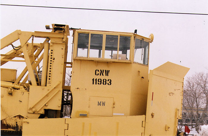176.jpg - C&NW 11983, a Jordan Spreader, at Butler Yard in February 2010.