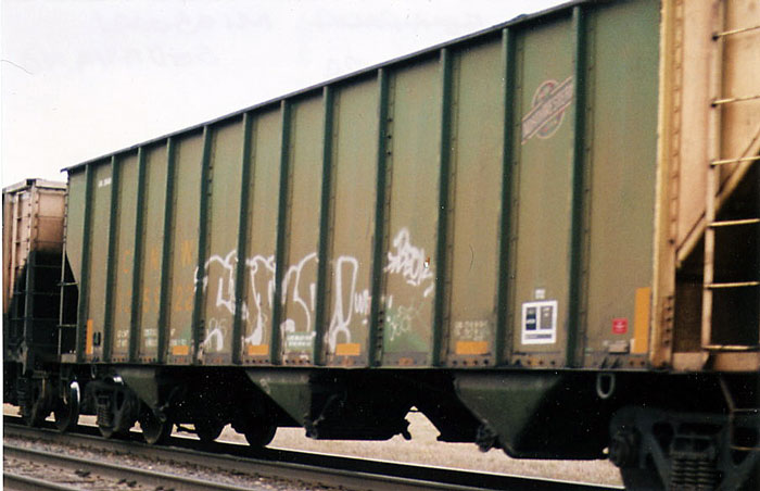 181.jpg - April 2010 - UP hopper train with C&NW cars.